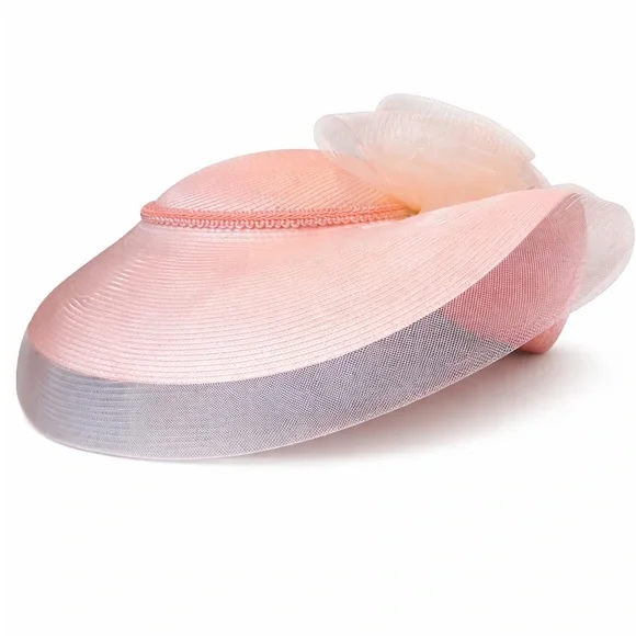 Vintage-Inspired Hat Peach Kentucky Derby, Easter, Garden Party style hat - Picture 3 of 4